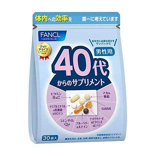 Fancl Supplement From 40S For Men 30 Bags / វីតាមីនជំនួយសុខភាពសម្រាប់បុរសអាយុចាប់ពី40ឆ្នាំឡើង